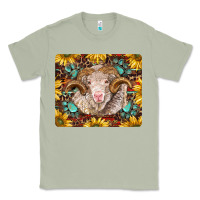 Matcha merino ram with sunflowers and gemstone mousepad Classic Tee - BarkalooDesign