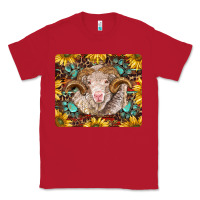 Red merino ram with sunflowers and gemstone mousepad Classic Tee - BarkalooDesign