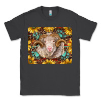 Smoke merino ram with sunflowers and gemstone mousepad Classic Tee - BarkalooDesign