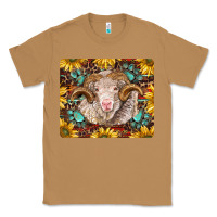 Toasted Coconut merino ram with sunflowers and gemstone mousepad Classic Tee - BarkalooDesign