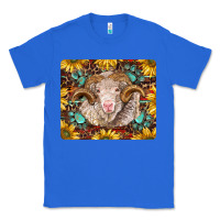 True Royal merino ram with sunflowers and gemstone mousepad Classic Tee - BarkalooDesign