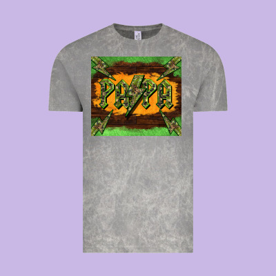 Papa  Lightning Camouflage Vintage Tee Designed By Barkaloodesign