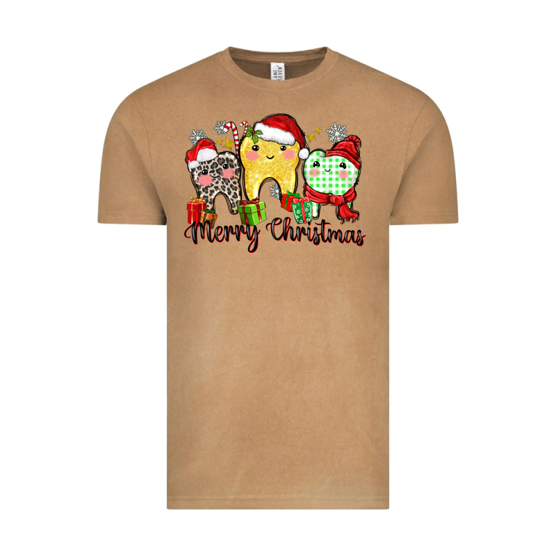 Merry Christmas Tooth Vintage Tee by Zillion Design Studio | Teevron