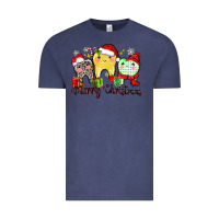 Vintage Denim merry christmas tooth Vintage Tee - Zillion Design Studio