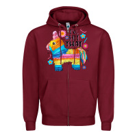 Burgundy id hit that  mexican llama pinata Zipper Hoodie - JahusDesignShop