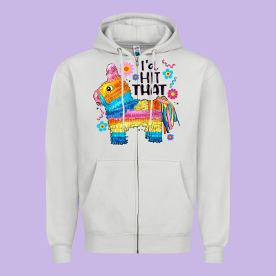Id Hit That  Mexican Llama Pinata Zipper Hoodie Designed By Jahusdesignshop