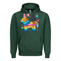 Sports Green id hit that  mexican llama pinata Zipper Hoodie - JahusDesignShop