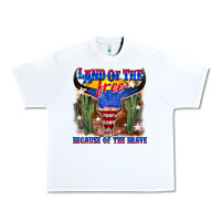 White land of the free because of the brave Urban Heavy Tee - texasbilliewilder