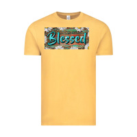 Vintage Mustard Blessed With Daisy And Leopard Vintage Tee - RanaPortraitStore