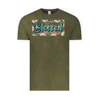 Vintage Olive Blessed With Daisy And Leopard Vintage Tee - RanaPortraitStore