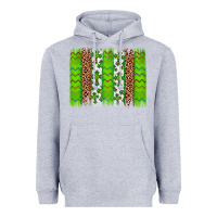 Heather Grey Western St. Patrick's Shamrock Cross Leopard Brushstroke Heavyweight Hoodie - Artiststas