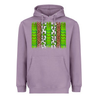 Lavender Western St. Patrick's Shamrock Cross Leopard Brushstroke Heavyweight Hoodie - Artiststas