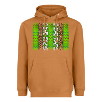 Meerkat Western St. Patrick's Shamrock Cross Leopard Brushstroke Heavyweight Hoodie - Artiststas