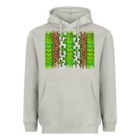Moon Dust Western St. Patrick's Shamrock Cross Leopard Brushstroke Heavyweight Hoodie - Artiststas