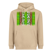 Mushroom Western St. Patrick's Shamrock Cross Leopard Brushstroke Heavyweight Hoodie - Artiststas