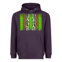 Plum Western St. Patrick's Shamrock Cross Leopard Brushstroke Heavyweight Hoodie - Artiststas