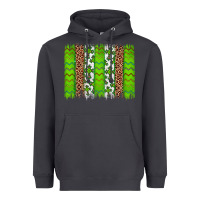 Smoke Western St. Patrick's Shamrock Cross Leopard Brushstroke Heavyweight Hoodie - Artiststas