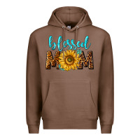 Chestnut blessed mom with sunflower Premium Hoodie - NancyCooperArtShop