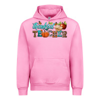 Fuchsia Pink thankful teacher Urban Hoodie - BundleAndBundleShop