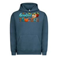 Pigment Midnight Navy thankful teacher Urban Hoodie - BundleAndBundleShop