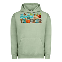 Pigment Oil Green thankful teacher Urban Hoodie - BundleAndBundleShop