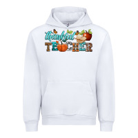 White thankful teacher Urban Hoodie - BundleAndBundleShop