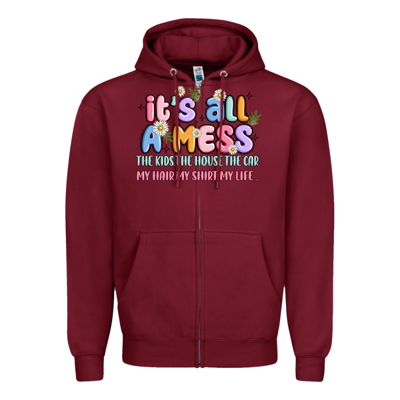 Its All A Mess Zipper Hoodie by JahusDesignShop | Teevron