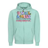 Seafoam its all a mess Zipper Hoodie - JahusDesignShop