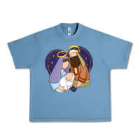 Pebble Blue holy night jesus birth Urban Heavy Tee - Zillion Design Studio