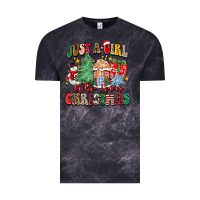 Cloud Black just a girl who loves christmas Vintage Tee - Zillion Design Studio