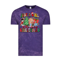 Cloud Purple just a girl who loves christmas Vintage Tee - Zillion Design Studio