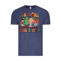Vintage Denim just a girl who loves christmas Vintage Tee - Zillion Design Studio