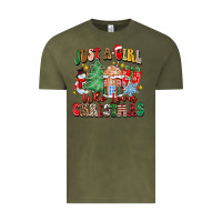 Vintage Olive just a girl who loves christmas Vintage Tee - Zillion Design Studio