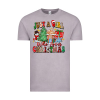 Vintage Zinc just a girl who loves christmas Vintage Tee - Zillion Design Studio