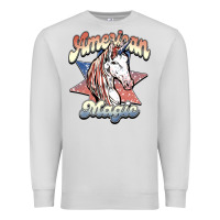 Dove Grey American magic Premium Sweatshirt - NancyCooperArtShop