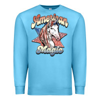 Ocean Blue American magic Premium Sweatshirt - NancyCooperArtShop