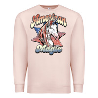Pale Pink American magic Premium Sweatshirt - NancyCooperArtShop