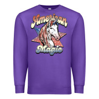 Purple American magic Premium Sweatshirt - NancyCooperArtShop