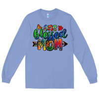 Colony Blue one blessed mom autism Long Sleeve Tee - Zillion Design Studio