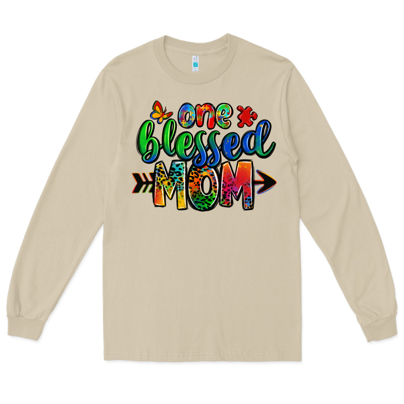 One Blessed Mom Autism Long Sleeve Tee by Zillion Design Studio | Teevron