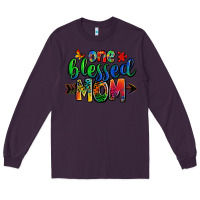 Plum one blessed mom autism Long Sleeve Tee - Zillion Design Studio