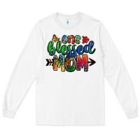 White one blessed mom autism Long Sleeve Tee - Zillion Design Studio