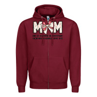 Burgundy mom she is clothed in gratitude counting blessings Zipper Hoodie - JahusDesignShop