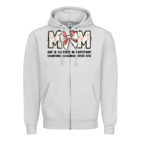 Dove Grey mom she is clothed in gratitude counting blessings Zipper Hoodie - JahusDesignShop