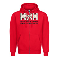 Red mom she is clothed in gratitude counting blessings Zipper Hoodie - JahusDesignShop