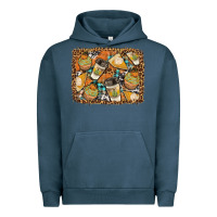 Pigment Midnight Navy autumn distressed background Urban Hoodie - BundleAndBundleShop