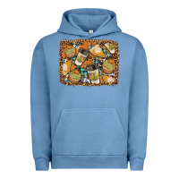 Pigment Pebble Blue autumn distressed background Urban Hoodie - BundleAndBundleShop