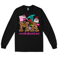 Black valentines day m a medical assistant Long Sleeve Tee - AdoDesignShop