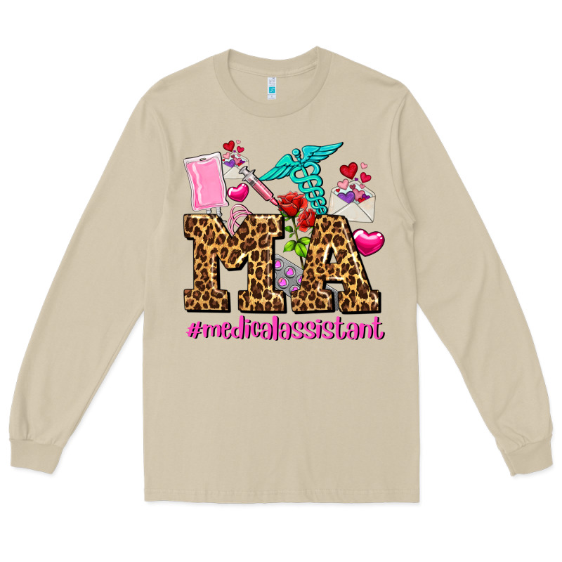 Valentines Day M A Medical Assistant Long Sleeve Tee by AdoDesignShop | Teevron