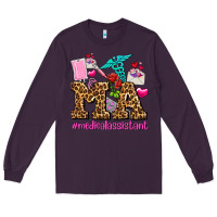 Plum valentines day m a medical assistant Long Sleeve Tee - AdoDesignShop